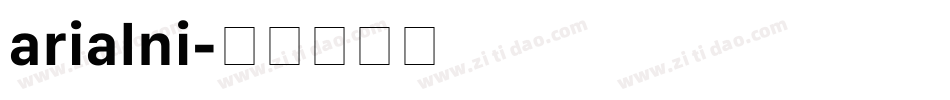 arialni字体转换