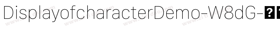 DisplayofcharacterDemo-W8dG字体转换