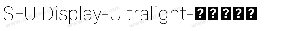 SFUIDisplay-Ultralight字体转换