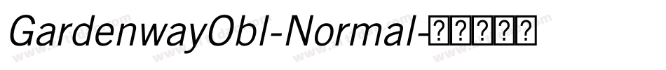 GardenwayObl-Normal字体转换