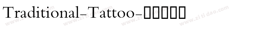 Traditional-Tattoo字体转换
