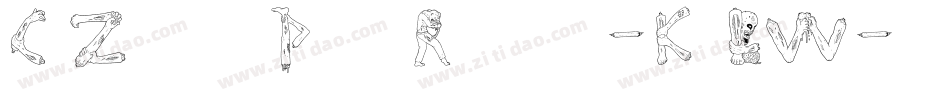 CfZombiePartyRegular-KvBW字体转换
