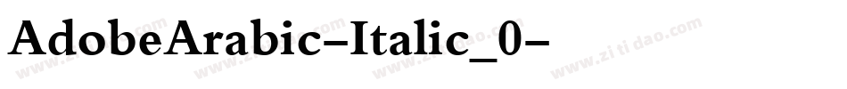AdobeArabic-Italic_0字体转换