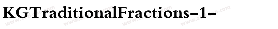 KGTraditionalFractions-1字体转换