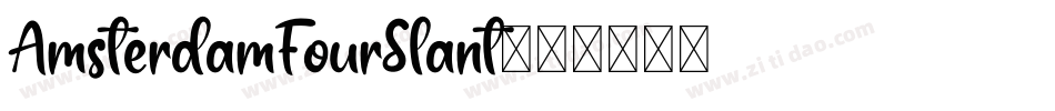 AmsterdamFourSlant字体转换