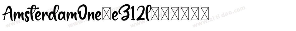 AmsterdamOne-eZ12l字体转换