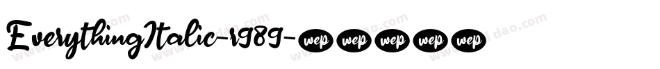 EverythingItalic-r989字体转换