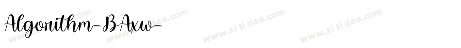 Algorithm-BAxw字体转换