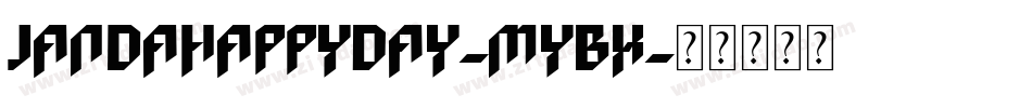 JandaHappyDay-myBx字体转换