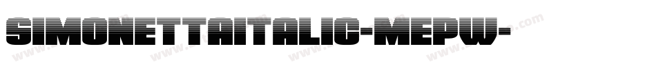SimonettaItalic-MEpw字体转换