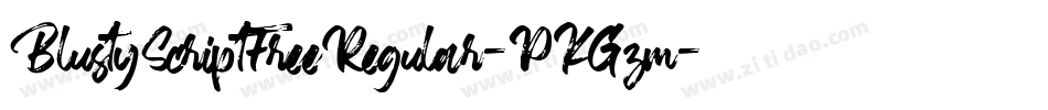 BlustyScriptFreeRegular-PKGzm字体转换