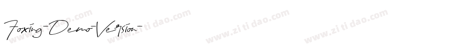 Foxing-Demo-Version字体转换