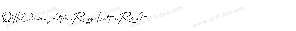 QilloDemoVersionRegular-nRve0字体转换
