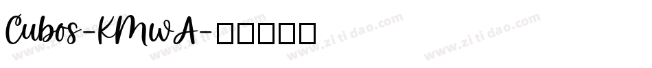 Cubos-KMwA字体转换