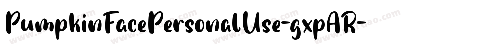 PumpkinFacePersonalUse-gxpAR字体转换
