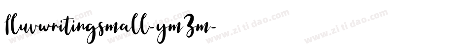 Iluvwritingsmall-ymZm字体转换