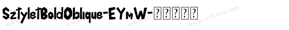 SztyletBoldOblique-EYmW字体转换