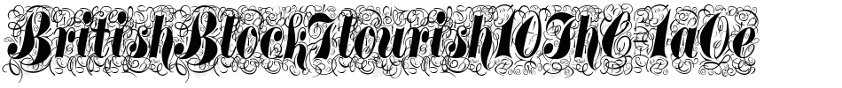 BritishBlockFlourish10ThC-1aOe字体转换