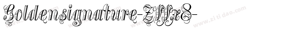 Goldensignature-ZVVx8字体转换