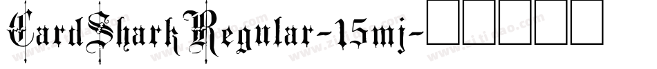 CardSharkRegular-15mj字体转换