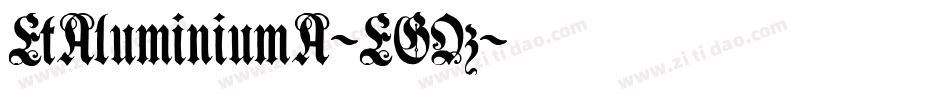 EtAluminiumA-EGOz字体转换