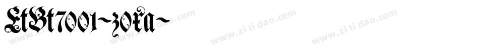 EtBt7001-z0xa字体转换