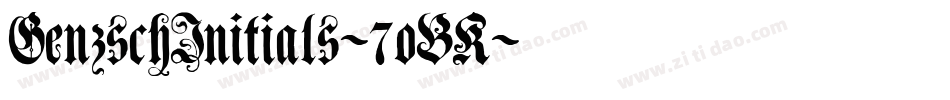 GenzschInitials-7oBK字体转换
