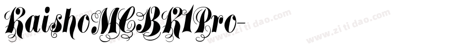 KaishoMCBK1Pro字体转换