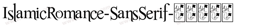 IslamicRomance-SansSerif字体转换