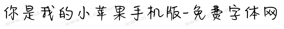 你是我的小苹果手机版字体转换