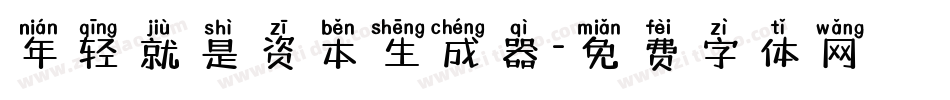 年轻就是资本生成器字体转换
