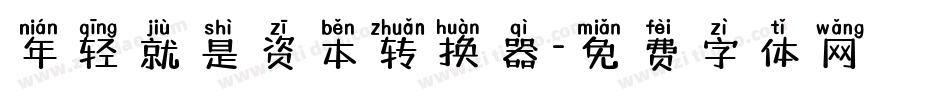 年轻就是资本转换器字体转换