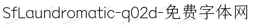 SfLaundromatic-q02d字体转换