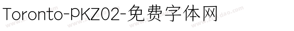 Toronto-PKZ02字体转换