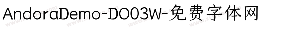 AndoraDemo-DO03W字体转换