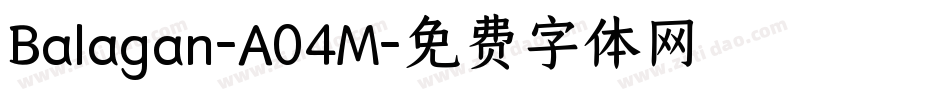 Balagan-A04M字体转换