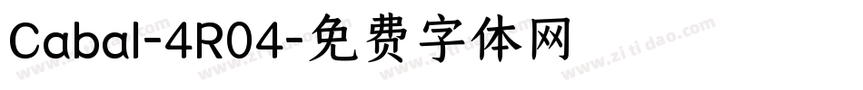 Cabal-4R04字体转换