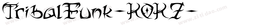 TribalFunk-KOK7字体转换