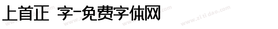 上首正體字字体转换