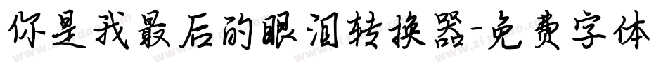 你是我最后的眼泪转换器字体转换