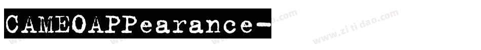 CAMEOAPPearance字体转换