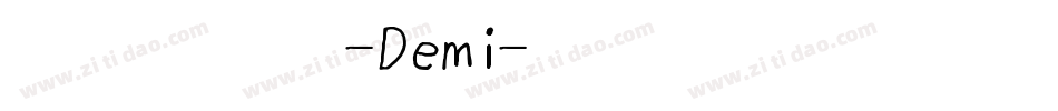杨一航英文-Demi字体转换