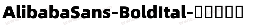 AlibabaSans-BoldItal字体转换