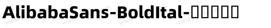 AlibabaSans-BoldItal字体转换
