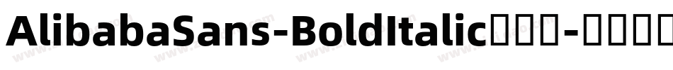 AlibabaSans-BoldItalic生成器字体转换