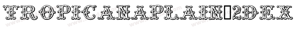 TropicanaPlain-2DeX字体转换