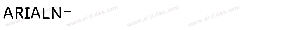 ARIALN字体转换