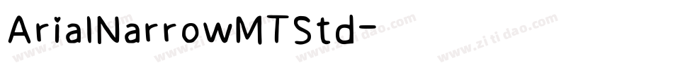 ArialNarrowMTStd字体转换
