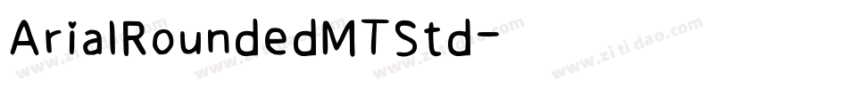 ArialRoundedMTStd字体转换