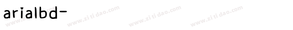 arialbd字体转换